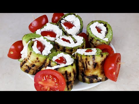 Видео: Кабачковые рулетики Вкусная и красивая закуска