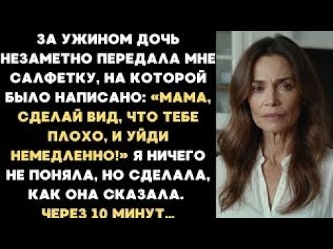 Видео: «СДЕЛАЙ ВИД, что тебе плохо, и УХОДИ немедленно!» - написала мне дочь. Через 10 минут...