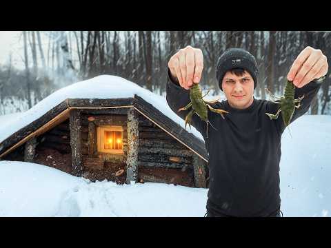 Видео: ПРЕВРАТИЛ ЗАБРОШЕННУЮ ЗЕМЛЯНКУ В ЗИМНИЙ ПРИЮТ | Нашёл, где зимуют раки!