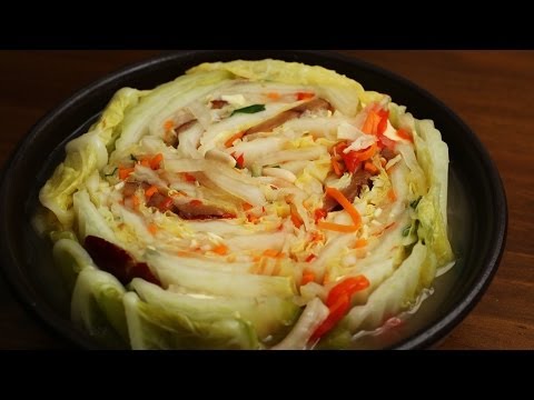 Видео: Неострое кимчи (белое кимчи - бэк-кимчи:백김치)