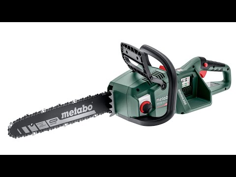 Видео: metabo MS 36 -18 LTX BL 40 (601613850) акумуляторна ланцюгова пила різ дуба на швидкість