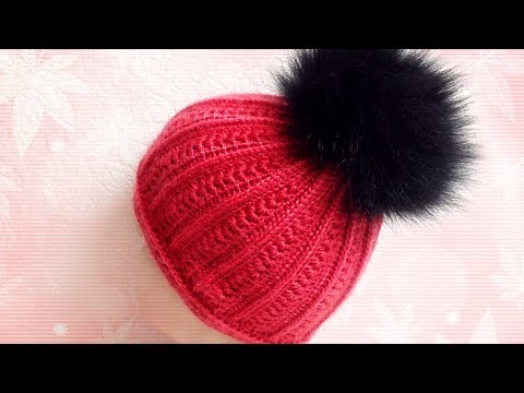 Видео: ☆Теплая зимняя шапка, вязание крючком для начинающих, crochet.