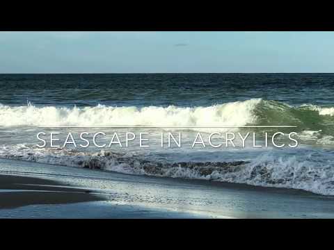 Видео: Урок по рисованию морского пейзажа акрилом | СОВЕТЫ И ТЕХНИКИ!