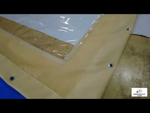 Видео: Мягкое окно из оксфорда 600D ,Оксфорд 600D ПУ , Oxford 600D pu.