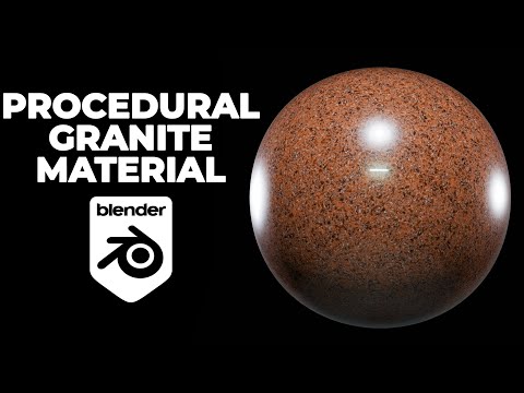 Видео: Гранитный материал в Blender