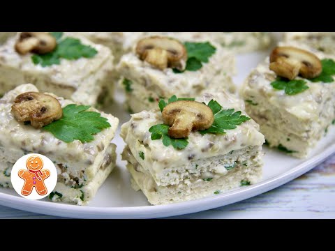 Видео: Необычное Блюдо из Курицы ✧ Куриные Пирожные с Грибным Кремом