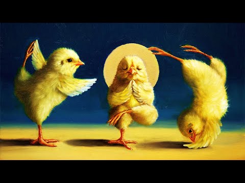 Видео: Йога цыплят художника Люсии Хэффернан