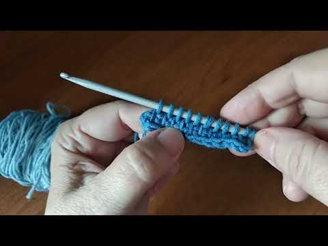Видео: #тунисскоевязание Школа тунисского вязания, урок 2 - простой тунисский столбик #lusi_ten