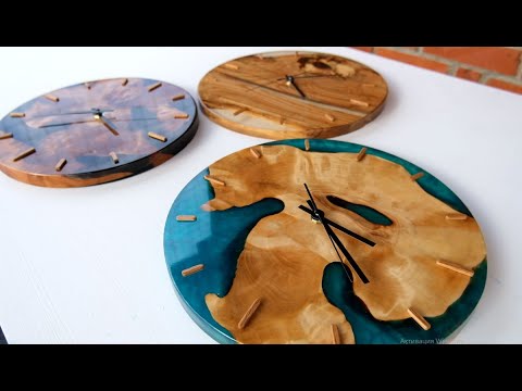 Видео: Часы из дерева и эпоксидной смолы | Clock made of wood and epoxy resin
