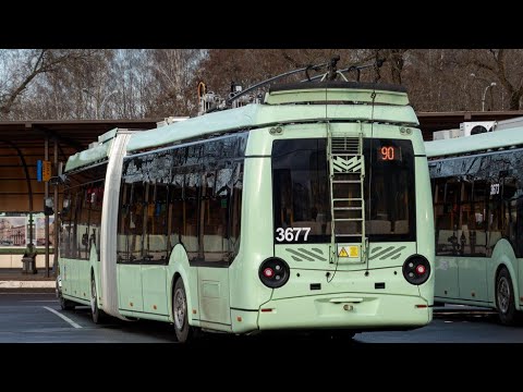 Видео: Информатор троллейбусного маршрута №90 г.Минска (голос Эдуард Данченко)