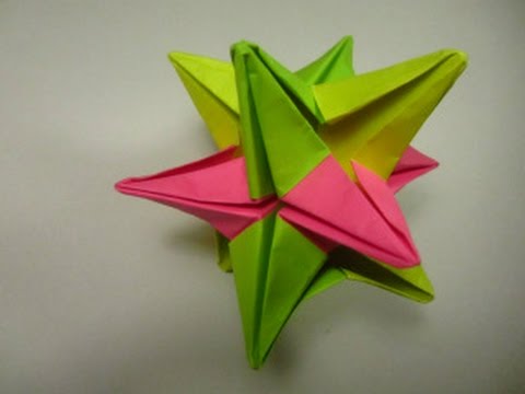 Видео: Как сделать кусудаму новогодняя звёздочка.Оригами
