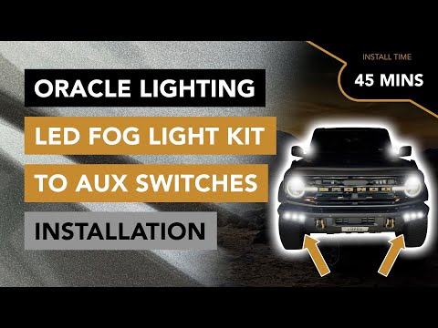 Видео: Установка переключателя AUX для комплекта трёх светодиодных противотуманных фар от Oracle Lightin...