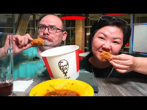 Видео: МУКБАНГ Салат из огурцов и острые крылышки KFC/ Любите ли вы фастфуд?/ Mukbang kfc wings, cucumber