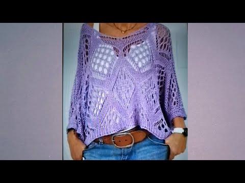 Видео: Прекрасные модели летних кофточек и топов со схемами. Lovely summer blouses and tops with schemes.