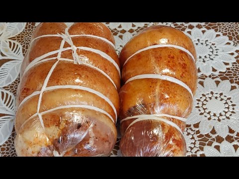 Видео: Не выбрасывайте свиную шкурку //Свиной рулет с мясом //