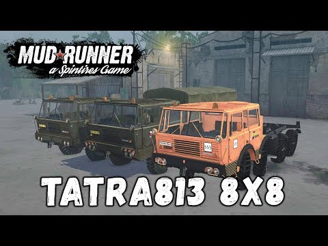 Видео: Spintires: MudRunner обзор мода [ TATRA813 8x8 ] В УТИЛЬ