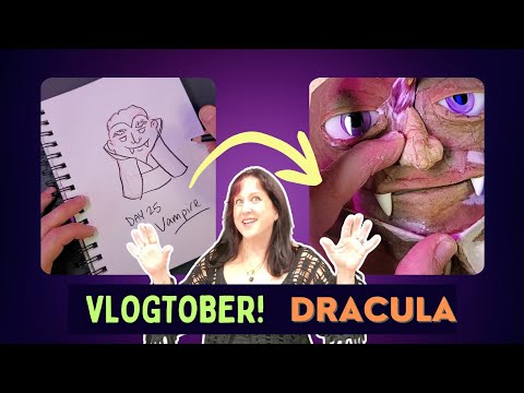 Видео: 31 монстр за 31 день. Как сделать вампира из папье-маше. День 25 Vlogtober. Дракула!
