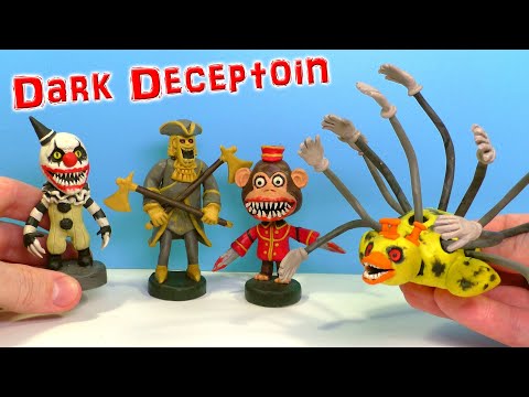 Видео: Лепим Клоуна Гремлина, Золотого Стража и Утку Босса  из игры Dark Deception | Видео Лепка