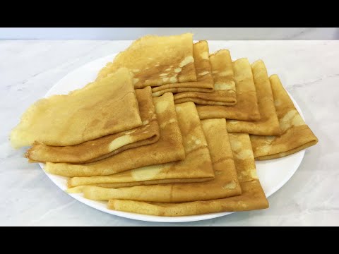 Видео: Шикарные Блины на Сметане Очень Вкусно и Супер Быстро!!! / Тонкие Блины / Pancakes With Sour Cream