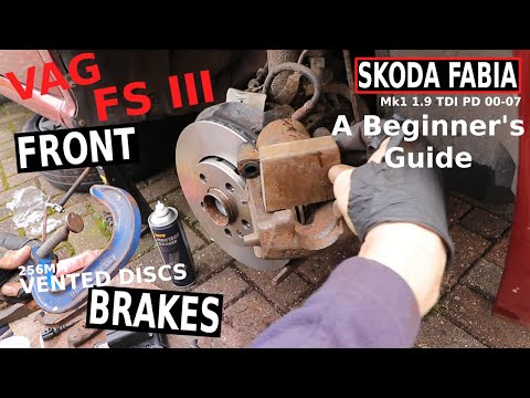 Видео: Передние тормоза SKODA FABIA (Руководство для начинающих) Mk1 00-07