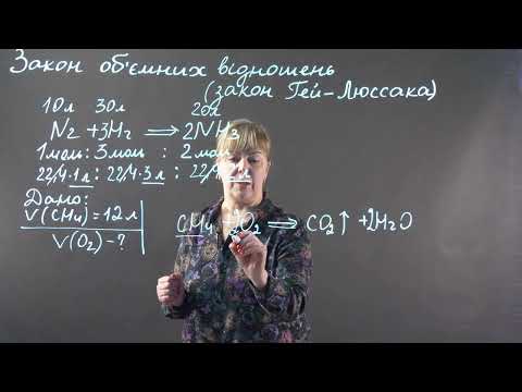Видео: Закон об’ємних відношень. Задача на обчислення об’єму кисню, що затрачається на спалювання метану