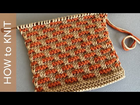 Видео: 🍂Красивейший двухцветный узор для осенних проектов🍁Nice two colour knit stitch for autumn projects