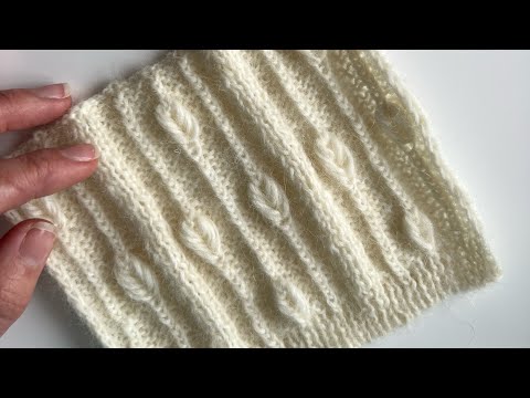 Видео: Схема та сам процес вязання візерунку «КОЛОСКИ»