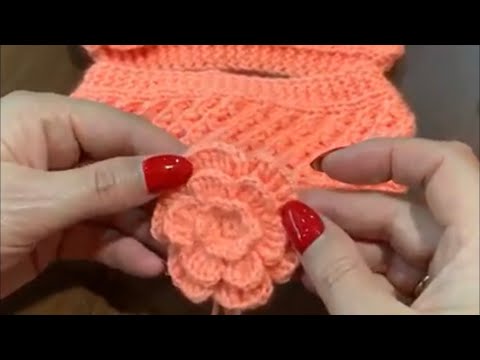 Видео: Красивый цветок крючком.