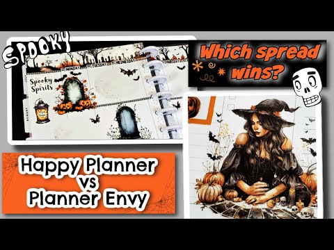 Видео: Планируйте со мной 🎃 Вертикальный планировщик «Счастливый» против фирменного макета планировщика ...