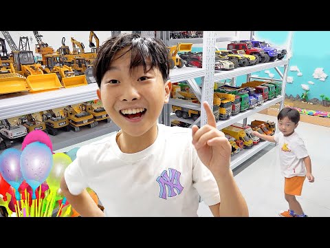 Видео: цветной воздушный шар с игрушечным грузовиком для детей Color Balloon with Truck Car Toy for Kids