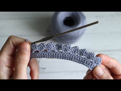 Видео: Кайма крючком. Вяжется просто.