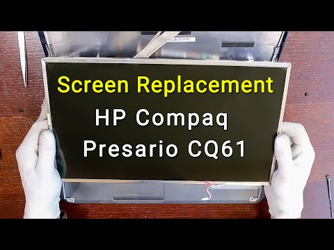 Видео: Замена экрана на ноутбуке HP Compaq Presario CQ61