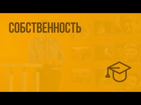 Видео: Собственность. Видеоурок по обществознанию 8 класс