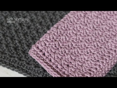 Видео: Узор для вязания крючком кухонного полотенца в деревенском стиле