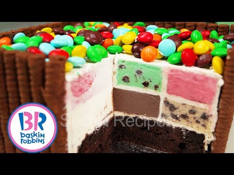 Видео: Торт мороженое Баскин Роббинс с идеальным брауни и M&M's | Ice cream Baskin Robbins