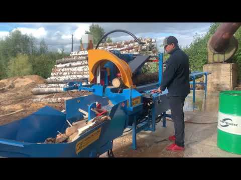 Видео: Вот это скорость!!!Дровокольная линия Лдк 450.