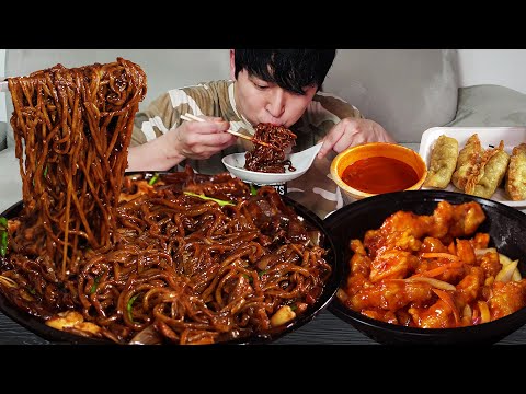Видео: Jajangmyeon съели поздно ночью! MUKBANG REALSOUND ASMR EATINGSHOW