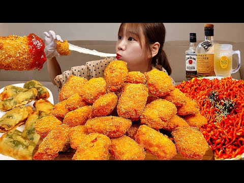 Видео: Sub)Real Mukbang- В курице есть сыр?😮🧀 Курица с сыром 🍗 Лапша с огнём 🔥 Виски 🥃 АСМР КОРЕЙСКАЯ ЕДА