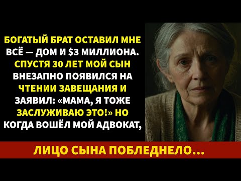 Видео: получила всё наследство брата… а вместе с ним вернулся сын, забывший меня десятилетиями.