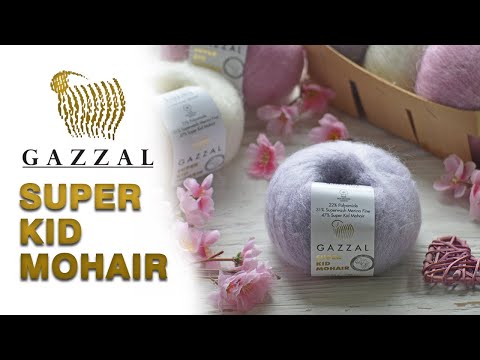 Видео: Обзор пряжи Gazzal Super Kid Mohair. Кид мохер с шерстью и полиамидом