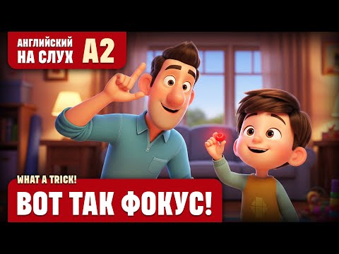 Видео: Вот так фокус! Веселый рассказ (уровень А2). Английский на слух.
