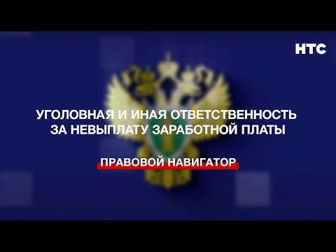 Видео: Уголовная и иная ответственность за невыплату заработной платы