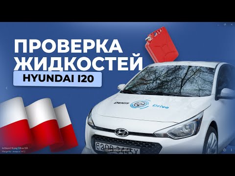 Видео: Проверка жидкостей. Практический экзамен в Польше. Hyundai i20