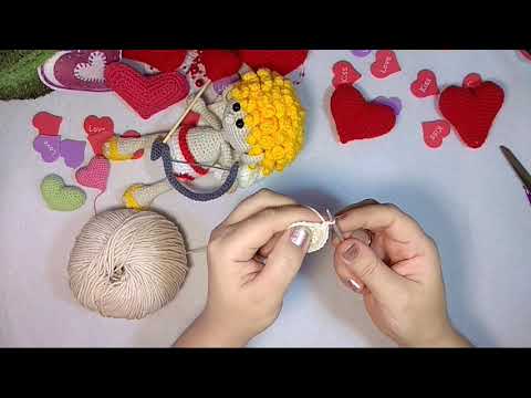 Видео: МК// Вязаная игрушка "Купидончик". Часть 1.