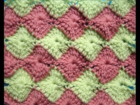 Видео: Узор вязания крючком - 17  Сrochet pattern for free