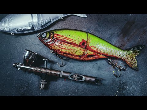 Видео: Пользовательская приманка для скольжения зомби // Учебное пособие по покраске приманки с помощью ...