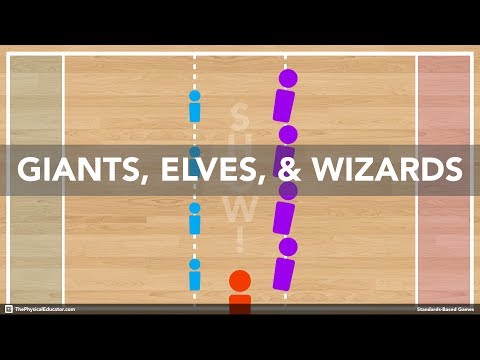 Видео: Великаны, эльфы и волшебники — физкультурная игра (преследование и бегство)