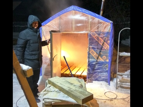 Видео: Временная очень дешевая баня