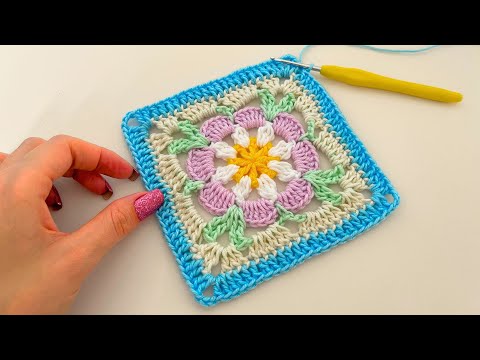 Видео: КРАСИВЫЙ КВАДРАТ КРЮЧКОМ С ПРЯЖЕЙ ОСТАЛАСЬ