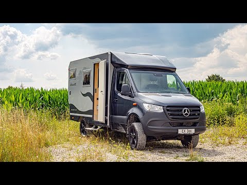 Видео: Проходимость как у танка. Внедорожный автодом для охотников на 3 спальных места. Bimobil EX 366